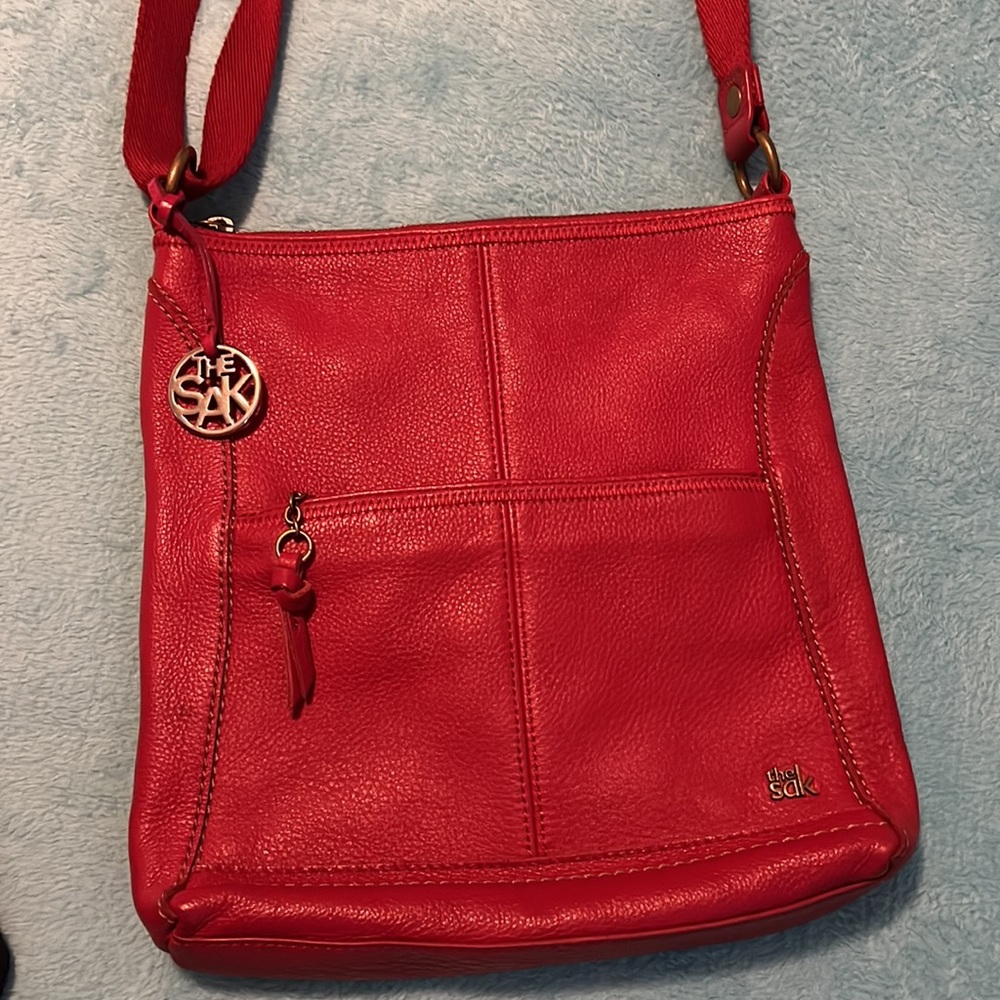 The Sak Deep red Leather great used condition